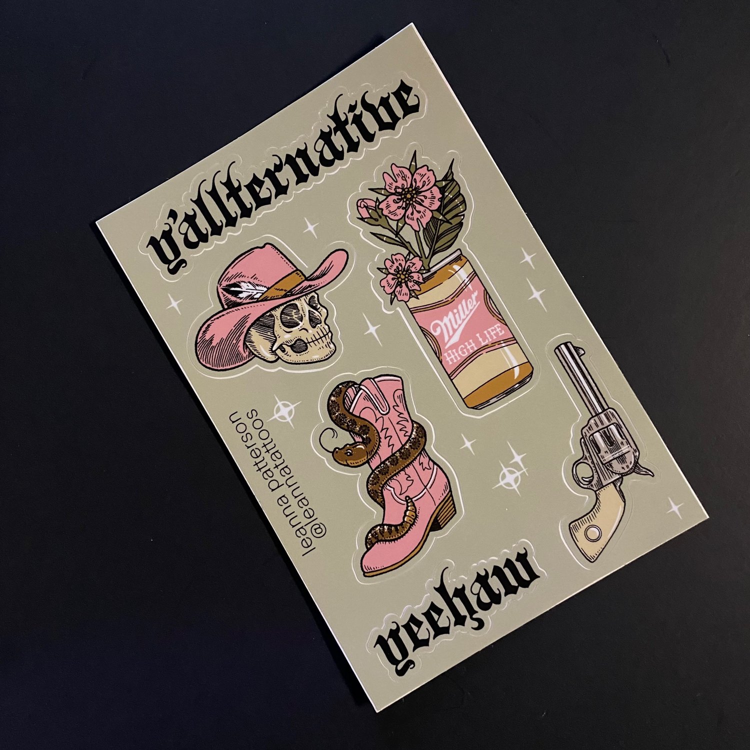 Image of yallternative sticker sheet