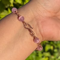 Image 3 of Pink Cats Eye Bracelet 💘