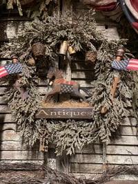 Image 2 of #6 Olde "Antiques~ Horse Wreath ~