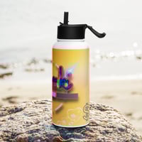 Image 3 of MERAKI Stainless Steel Water Bottle With A Straw Lid