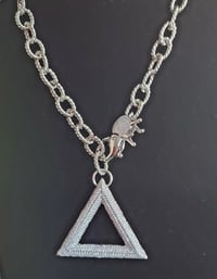 Image 1 of Pyramid Necklace-Silver