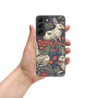 Image 11 of Boho Nature Cottagecore Inspired White Rabbits Among Berries Clear Case for Samsung®