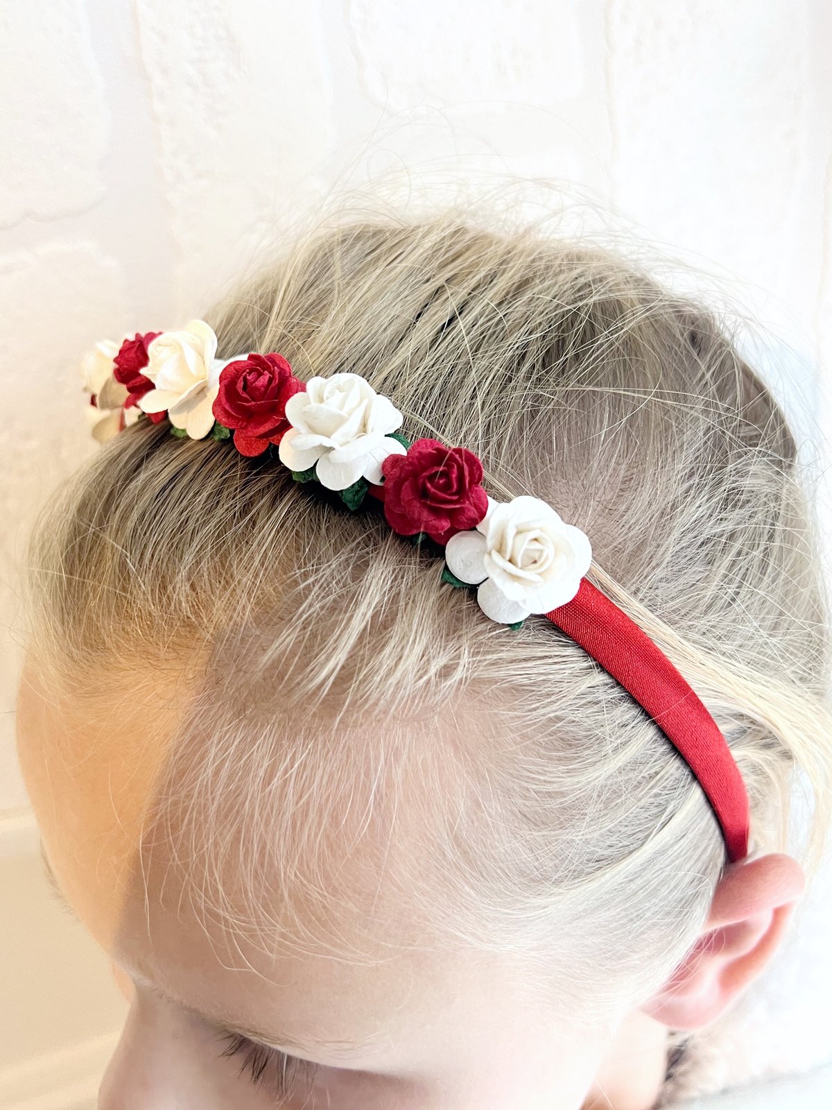 New With Tags Clearance Earrings, Headband, online Set, White, Coral Red Floral