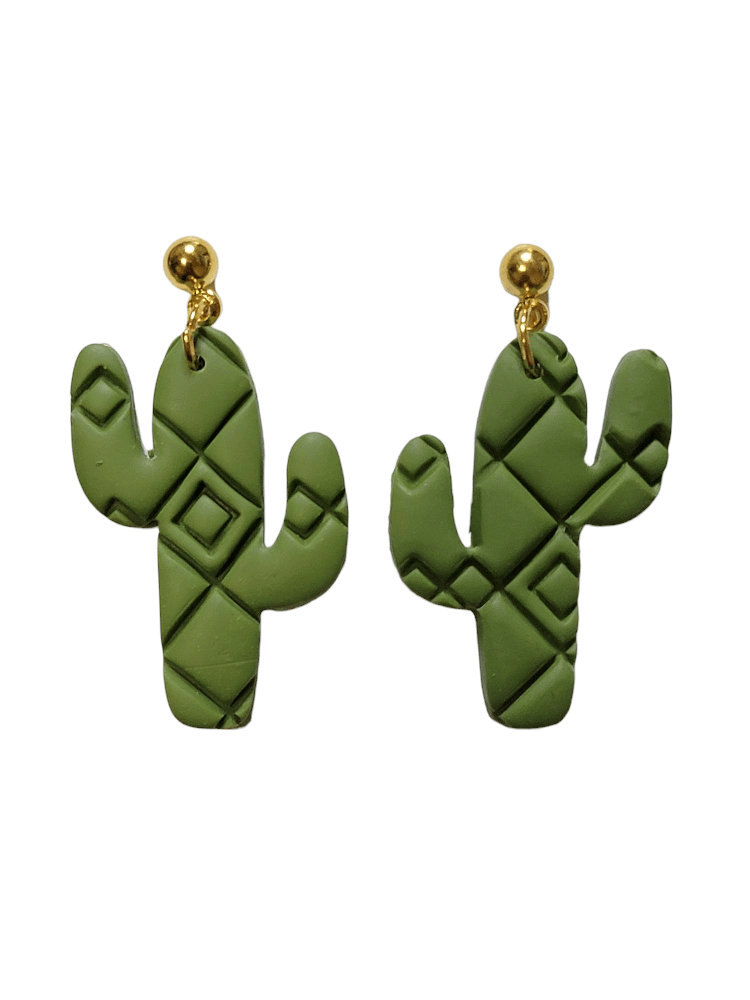 Image of Cactus Polymer Clay Earrings