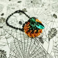 Image 2 of Chainmaille Pumpkin Patch Keychain