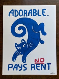 'Pays No Rent' Print