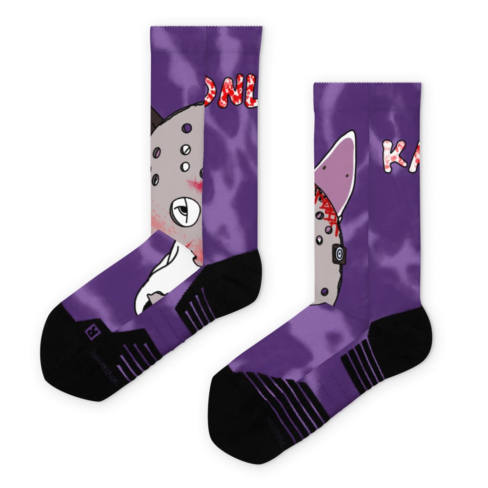 Image of SAUSO KASHEES BASKETBALL SOCKS / PURPLE