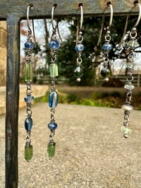 Image 18 of kyanite and green tourmaline earrings