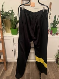 Image 4 of Black and yelllow stripe track pants 