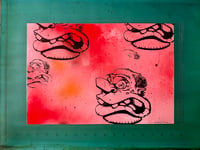 Image 2 of Good grief monoprint orange & red dust II