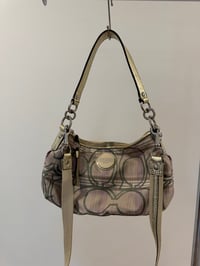 Image 1 of Coach Signature Plaid 2-way Bag