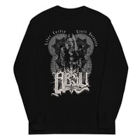 Image 1 of ABSU - LIBER CORDIS CINCTI SERPENTE (GREY & WHITE PRINT) LONGSLEEVE