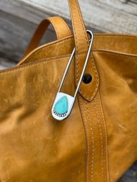 Image 2 of Royston Turquoise Jumbo Safety Pin 🧷 