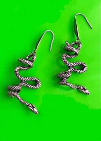 Image 1 of SNAKE EARRING DROPS OR STRETCHERS