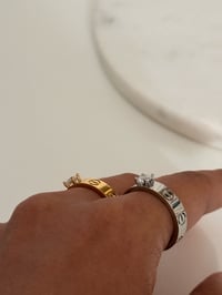 Image 5 of 5mm love ring with stone in the middle