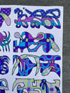 Blue Purple Stickers