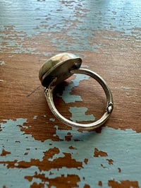 Image 10 of dark green tourmaline ring with twig band size 7.5