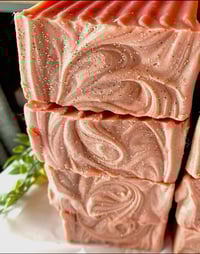 Image 3 of Date Night Champagne +Pomegranate Goats Milk Handcrafted Soap
