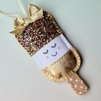 Golden Leopard Print Festive Fab Tree Decoration