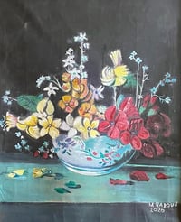 Image 3 of Oil Floral on Canvas