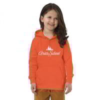 Image 4 of Kids eco hoodie with white screen print Grier logo