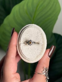 Image 1 of .925 SS CITRINE FLOWER RING ADJUSTABLE SIZES 5-12