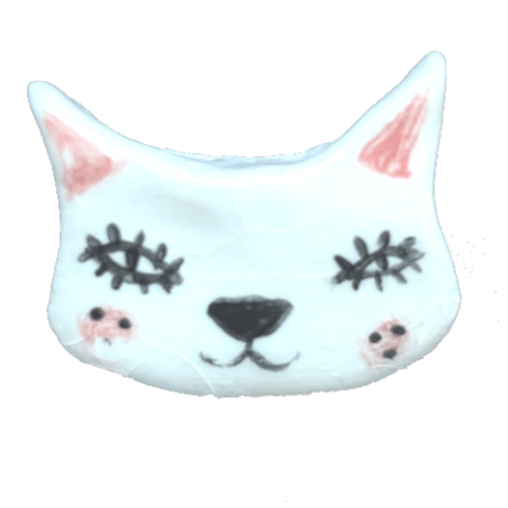 Image of Ceramic Cat Brooch