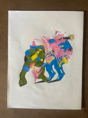 Leo ACAB Colored-Pencil ORIGINAL drawing 