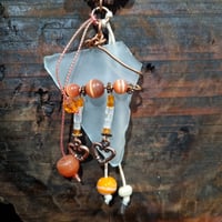 Image 1 of Copper wrapped white glass necklace Copy
