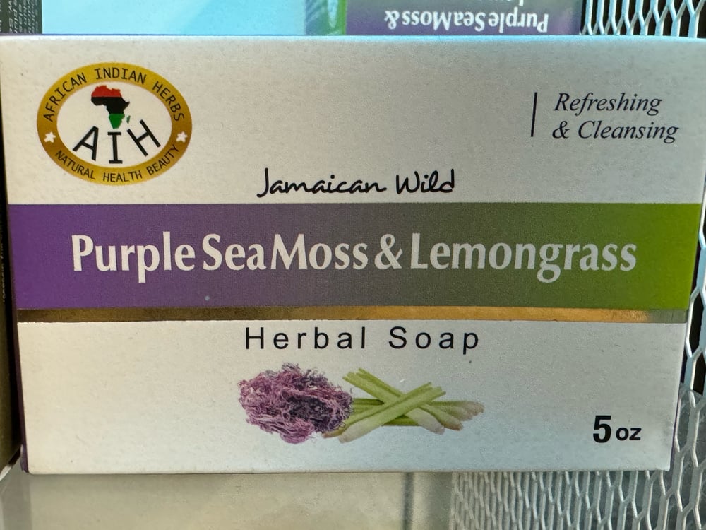 Purple Seamoss & Lemongrass Herbal Soap