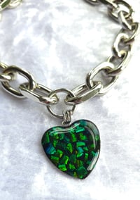 Image 6 of Beetle wing chunky chain necklace