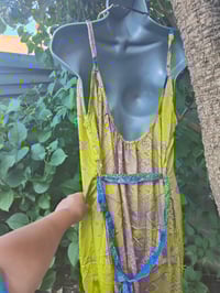 Image 5 of PEFKOS MAXI DRESS -Lime Green Blue  Size 10-18 uk copy