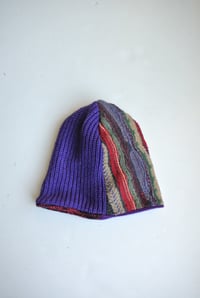 Image 4 of Upcycled Reversible Beanie Purple Cashmere