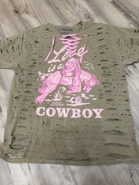 Image 2 of Xlarge love pink lace destroyed