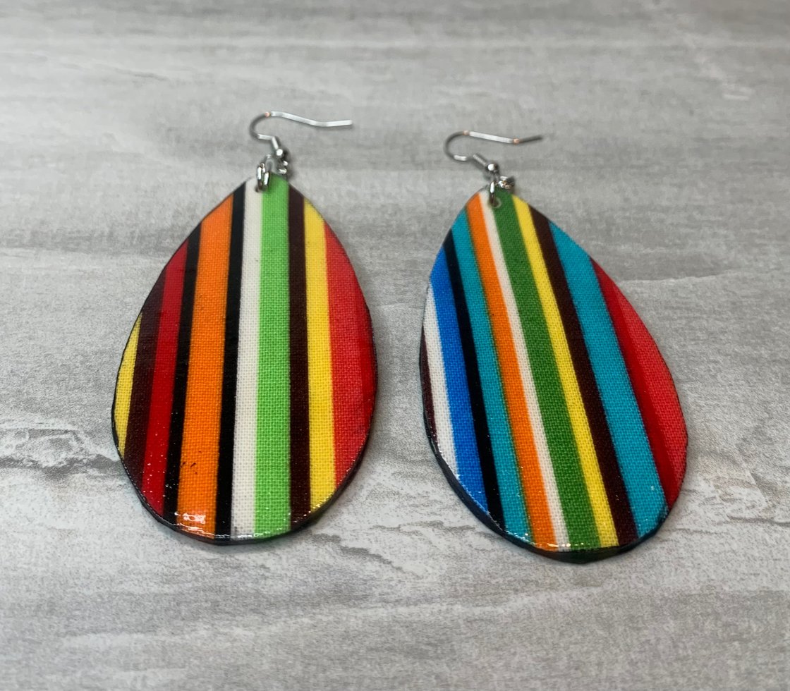 Image of "Multicolor Stripes" Earrings