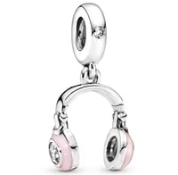 Silver Headphones Charm