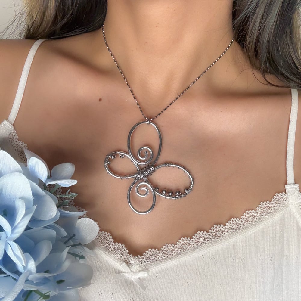 Image of Butterfly Path Wire Pendant 