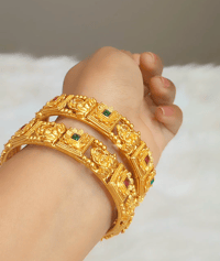 Image 2 of Neha_Goddess Laxmi Temple Bangles Set  of 2