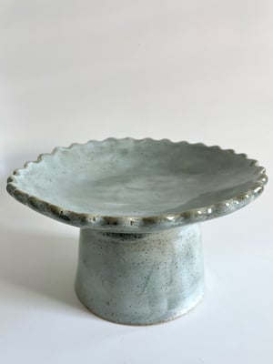 Image of Pedestal bowl - sage 