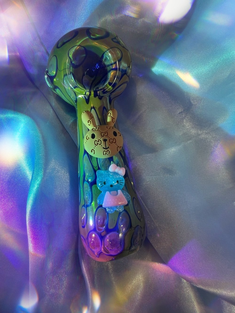 *Golden Ombre Teddy Bear & Hello Kitty craft pipe