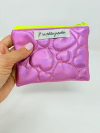 Image 3 of Porte-monnaie LA DISCRÈTE Matelassé rose brillant