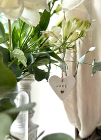 Image 1 of Personalised hanging heart 