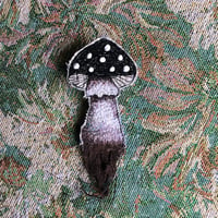 Image 1 of Stitched fungi brooch