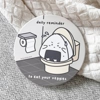Giri Chan Daily Reminder to Eat Your Veggies Coaster