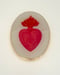 Image of Heart Oval White/Pink