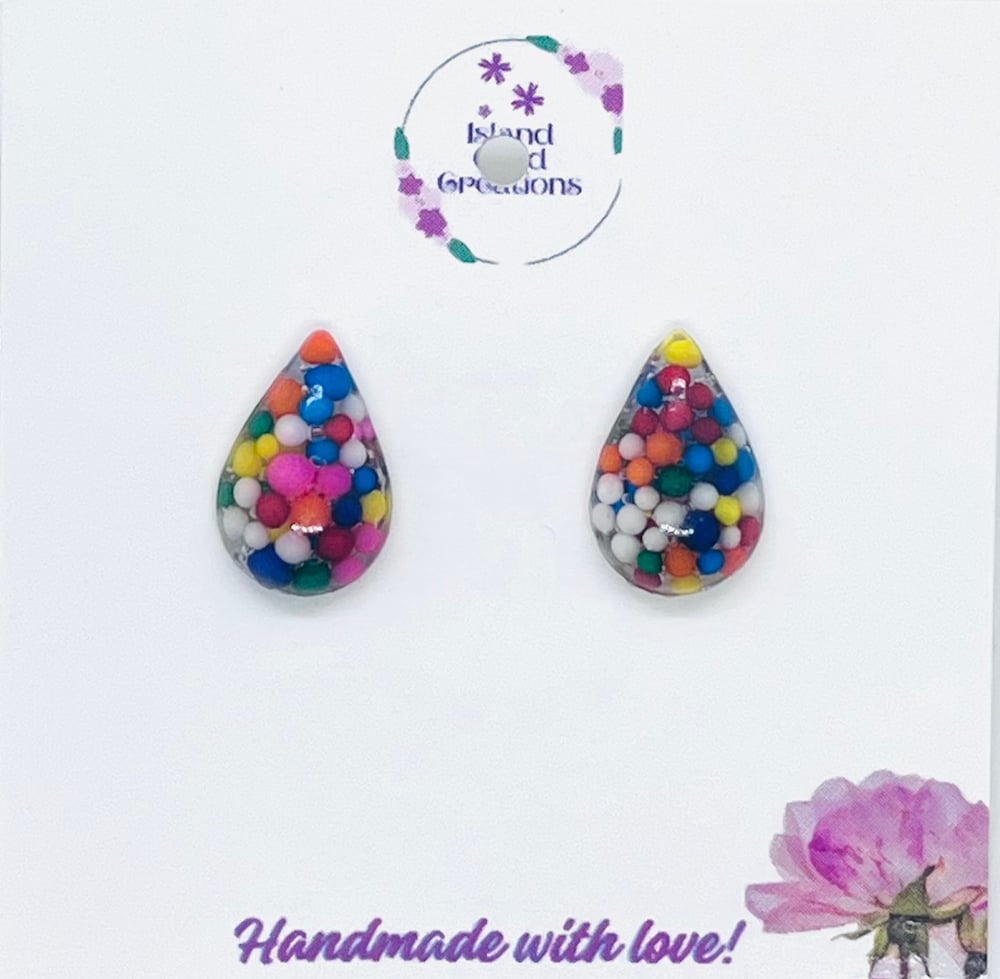 Image of CANDY TEARDROP STUDS 