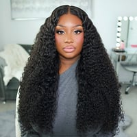 Image 1 of GLUELESS Southeast Asian Curly 26" 5x5 HD Lace Closure Wig