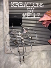 Image 5 of Starlit Tranquility Medium Hoops