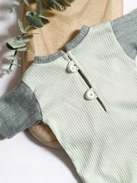 Image 3 of Newborn boy photoshoot bodysuit | Amir | sage | celadon