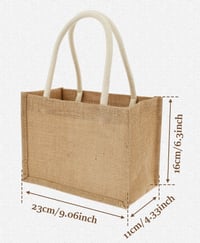 Image 2 of Cocktail Burlap Mini Tote Bag